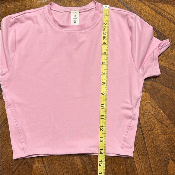 Lululemon Wundermost Pink Short Sleeve Crop Top - Picture 5 of 5